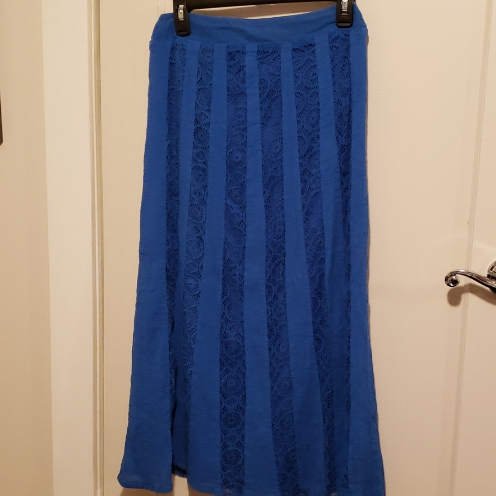 Long blue skirt